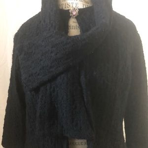 Soft black 1930’s vintage sweater- knit bolero style jacket.